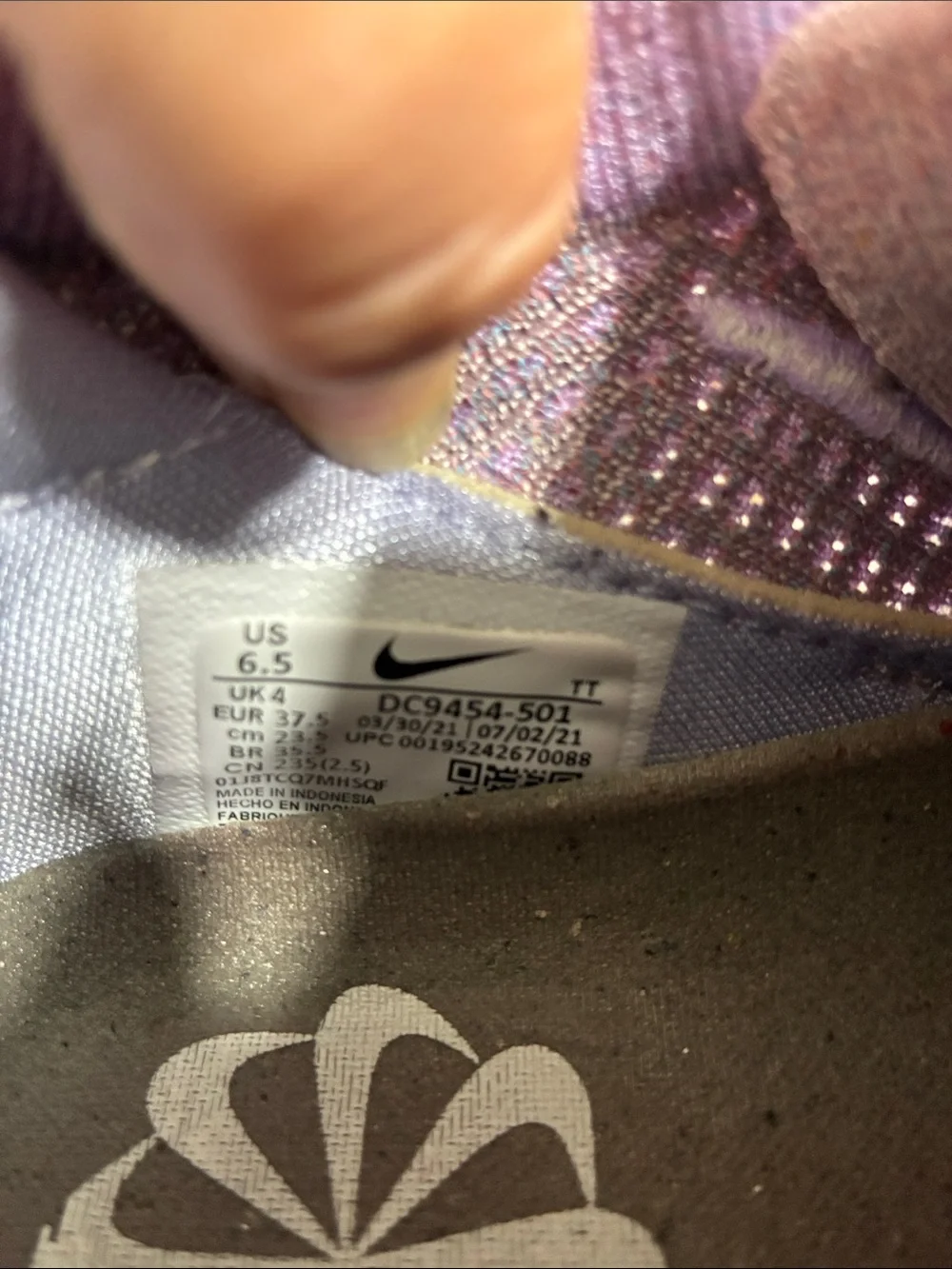 Nike Lavender/Purple Flyknit VaporMax Sneakers Women’s Size 6.5